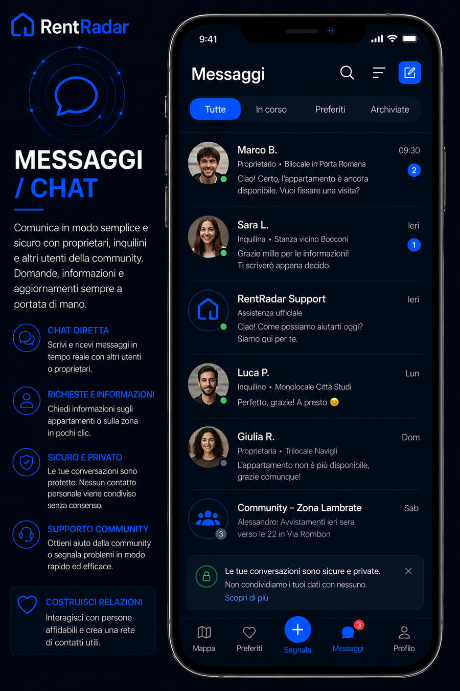 🔵 SEGNALA UN PROBLEMA Aiutaci a migliorare i quartieri della tua città . Segnala problemi reali e contribuisci a rendere la tua 🔵 Home / Benvenuto Accedi alla piattaforma e scopri recensioni reali, segnalazioni e informazioni utili sugli appartamenti.